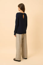 Jersey Cuello Barco Gota Espalda - Abigail - Navy
