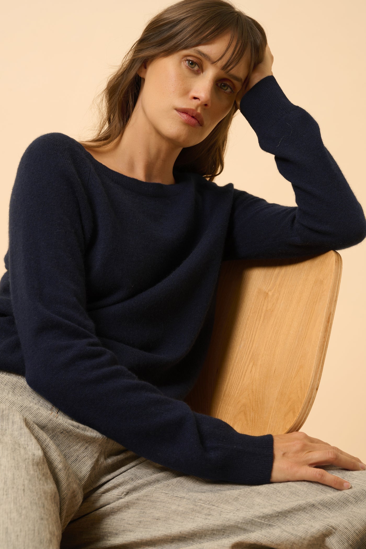 Jersey Cuello Barco Gota Espalda - Abigail - Navy