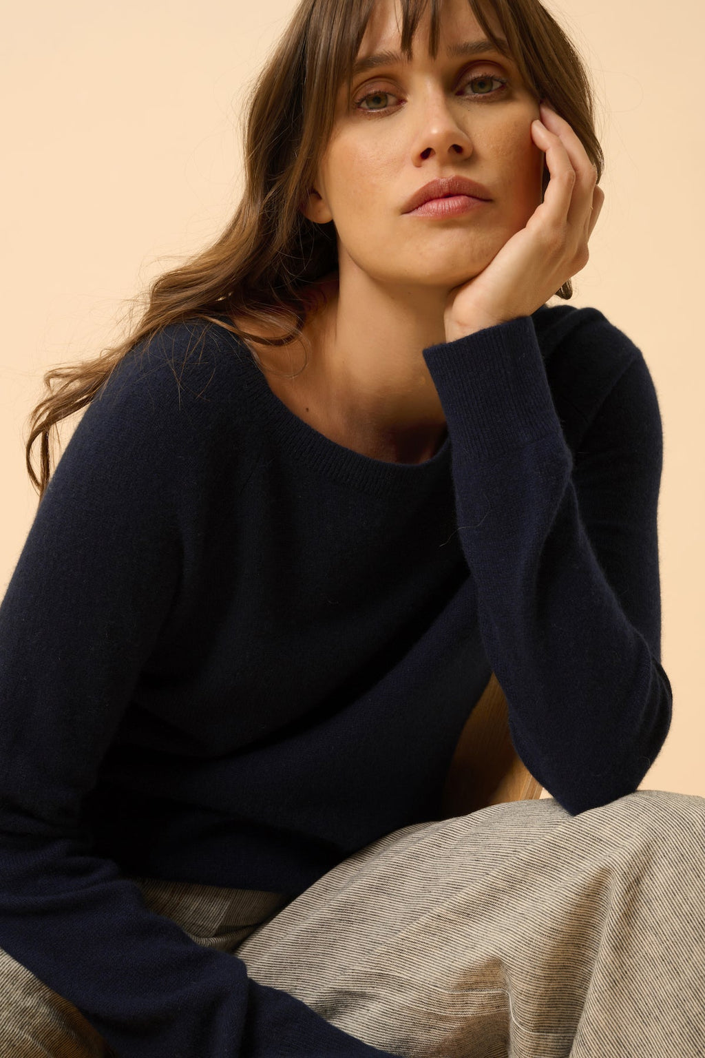 Jersey Cuello Barco Gota Espalda - Abigail - Navy