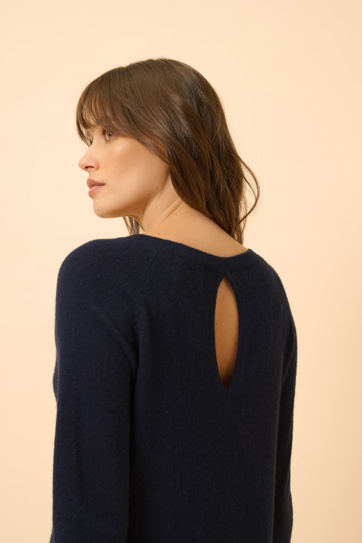 Jersey Cuello Barco Gota Espalda - Abigail - Navy