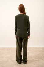 Crew-Neck Jumper - Jane - Khaki
