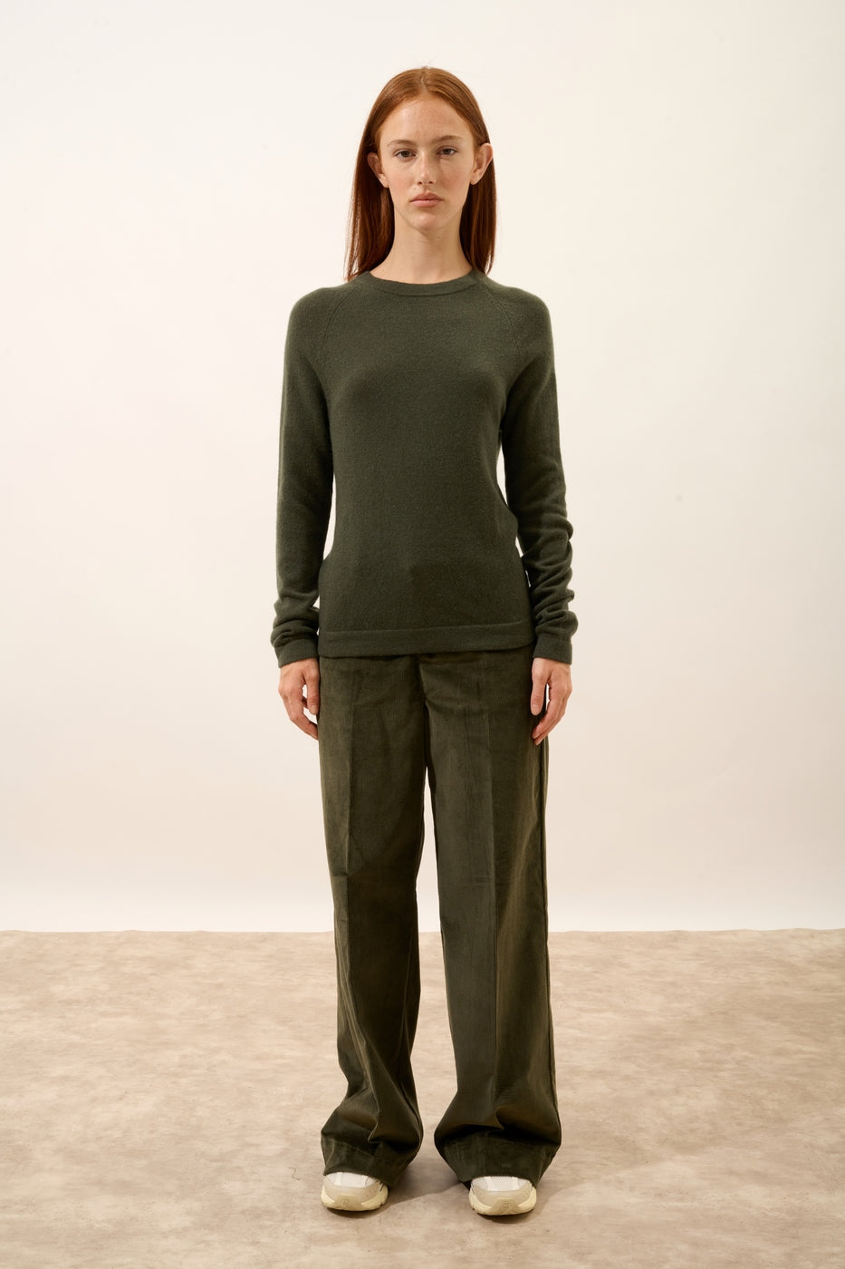 Crew-Neck Jumper - Jane - Khaki