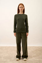 Crew-Neck Jumper - Jane - Khaki