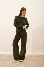 Crew-Neck Jumper - Jane - Khaki