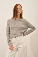 Jersey de cuello redondo - Jane - Heather Cloud