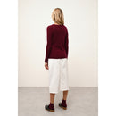 Just Cashmere - Pull Col Rond Vivian - Bordeaux - 100% Cachemire 2 Fils - Femme