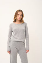 Jersey Cuello Redondo - Vivian - Gris Nube Vigoré