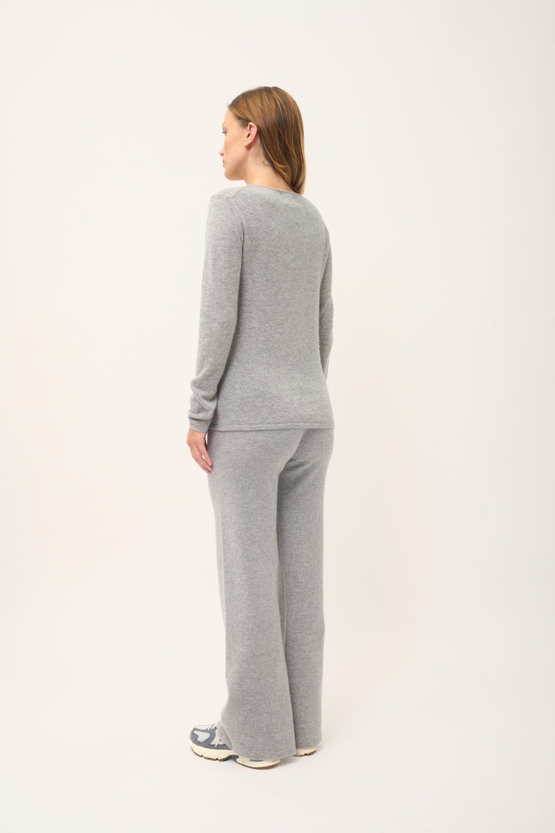 Jersey Cuello Redondo - Vivian - Gris Nube Vigoré