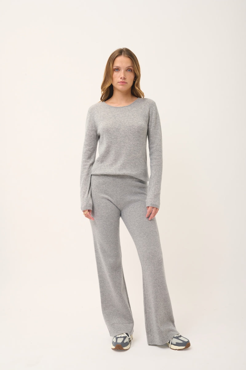 Jersey Cuello Redondo - Vivian - Gris Nube Vigoré