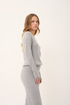 Jersey Cuello Redondo - Vivian - Gris Nube Vigoré