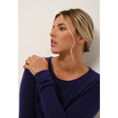 Cashmere  sudadera Just - Vivian Jersey Cuello Redondo Morado - 100% Cachemira - 2 Hilados - - Mujer