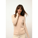 Cashmere  sudadera Just - Vivian Sable Jersey Cuello Redondo - 100% Cachemira - 2 Hilados - - Mujer