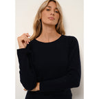 Just Cashmere - Pull Col Rond Vivian - 100% Cachemire 2 Fils - Navy - Femme