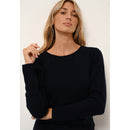 Just Cashmere - Pull Col Rond Vivian - 100% Cachemire 2 Fils - Navy - Femme