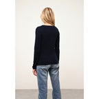 Just Cashmere - Pull Col Rond Vivian - 100% Cachemire 2 Fils - Navy - Femme
