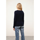 Just Cashmere - Pull Col Rond Vivian - 100% Cachemire 2 Fils - Navy - Femme
