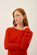Pull Col Rond - Vivian - Rouge