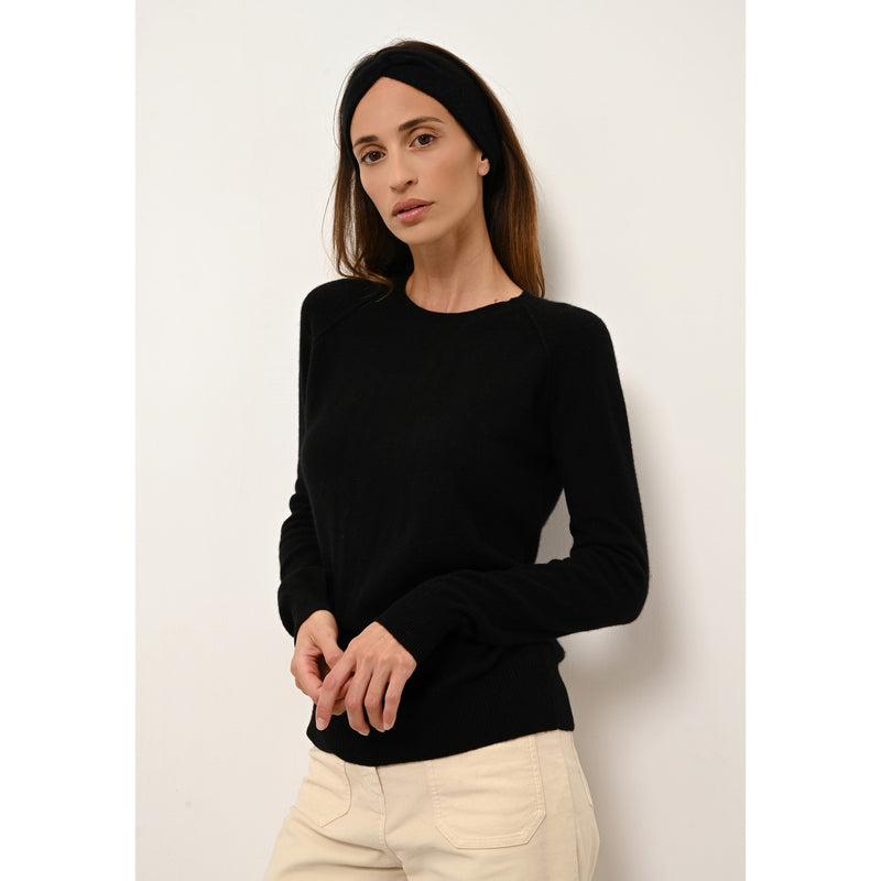 Pull Col Rond Helen - 100% Cachemire 2 Fils - Noir - Femme