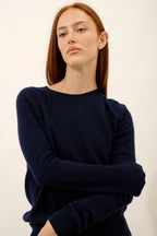 Pull Col Rond - Helen - Navy