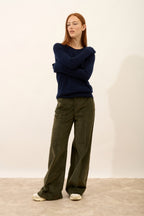 Pull Col Rond - Helen - Navy