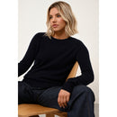 Just Cashmere - Pull Col Rond Helen - Navy - 100% Cachemire 2 Fils - Femme