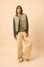Crew Neck Sweater - Helen - Army