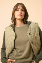 Crew Neck Sweater - Helen - Army