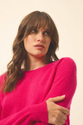 Round-Neck Jumper - Helen - Fuchsia