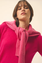Round-Neck Jumper - Helen - Fuchsia