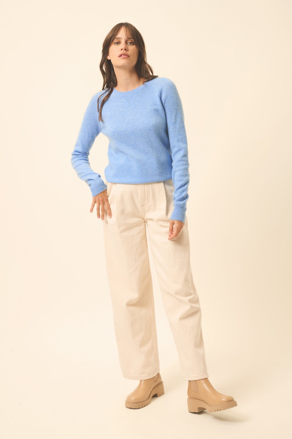 Jersey Cuello Redondo - Helen - Sky