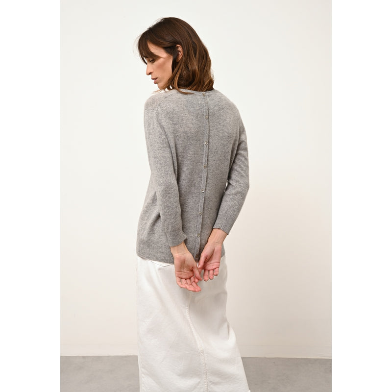 Cashmere Just - Janice Jersey Cuello Redondo - ChinÉ Cloud - 100% Cachemira 2 Hilados - Mujer