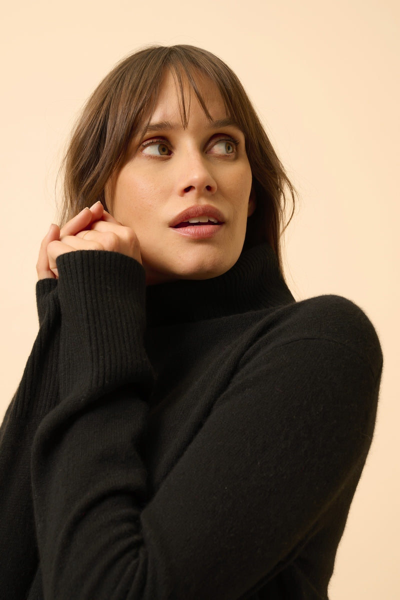 Jersey Cuello Vuelto - Lexie - Negro