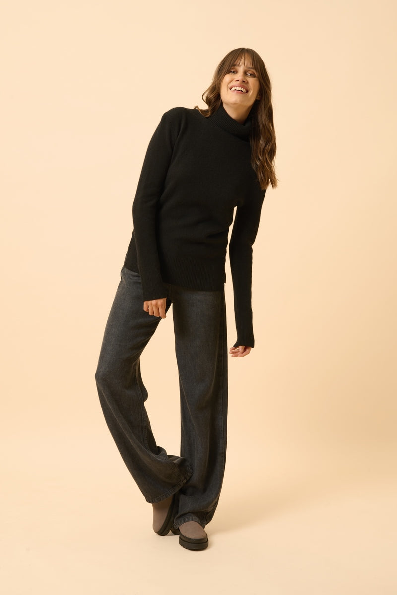 Jersey Cuello Vuelto - Lexie - Negro