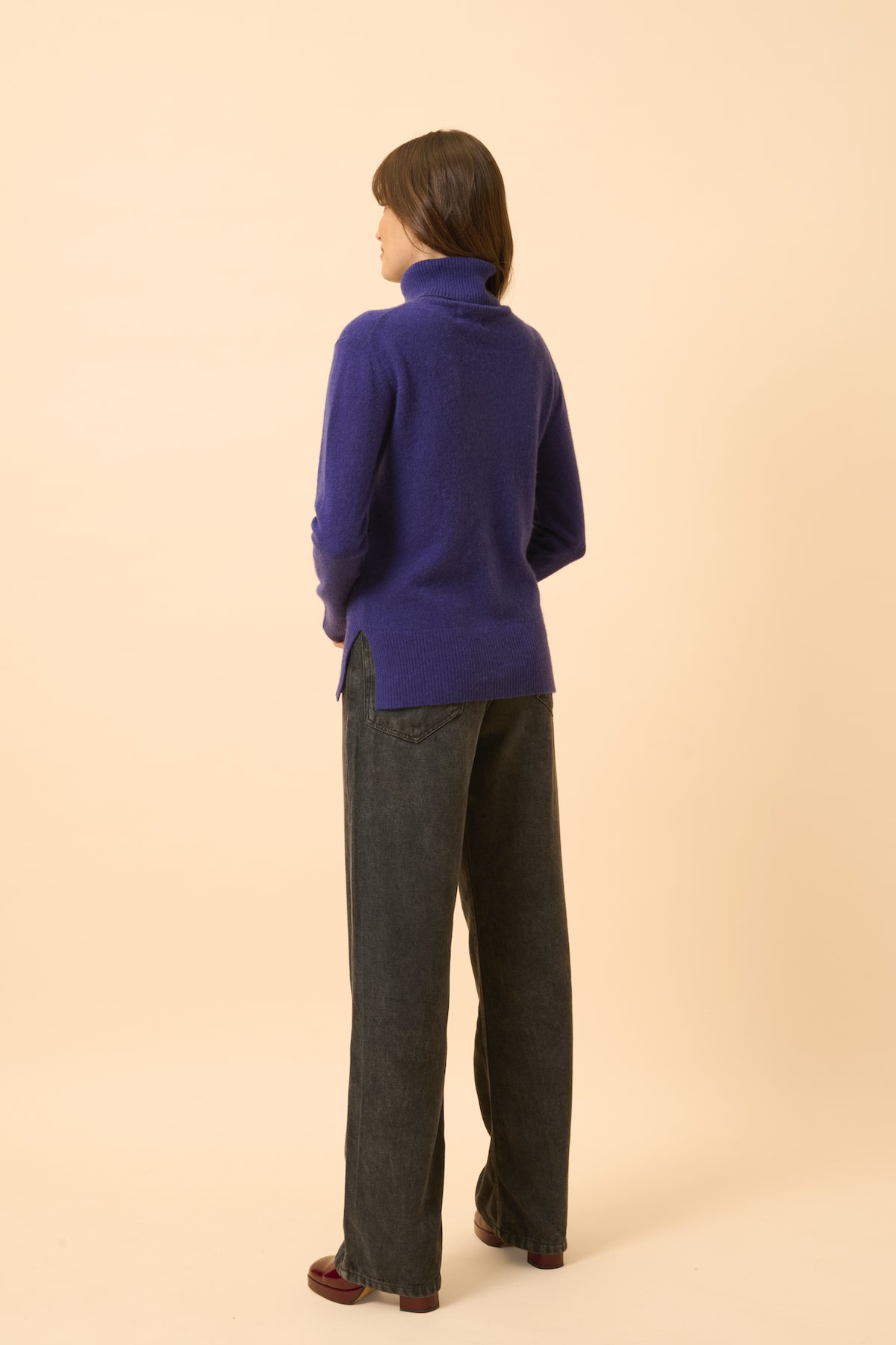 Just Cashmere - Pull Col Roulé - Lexie - Purple