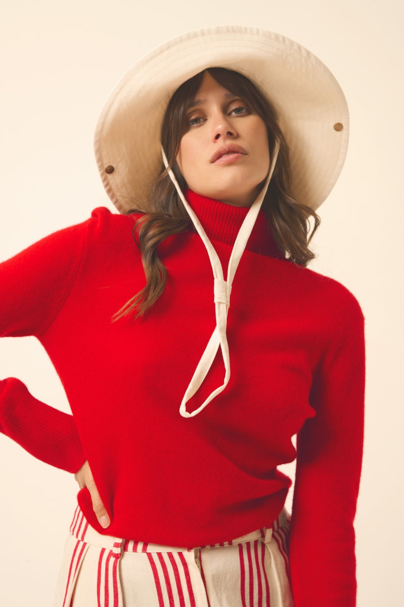 Jersey Cuello Vuelto - Lexie - Rojo