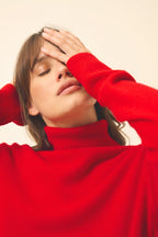 Jersey Cuello Vuelto - Lexie - Rojo