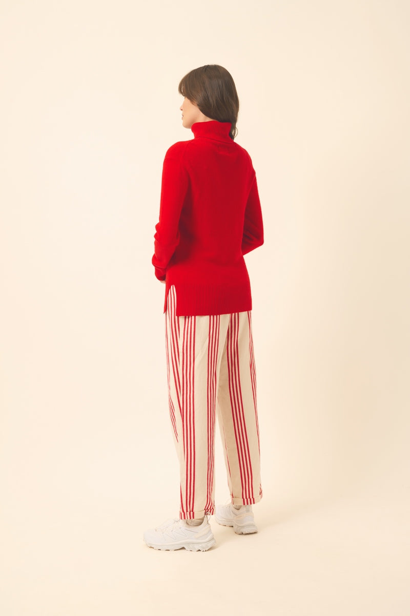 Jersey Cuello Vuelto - Lexie - Rojo