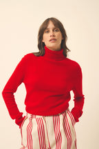 Jersey Cuello Vuelto - Lexie - Rojo