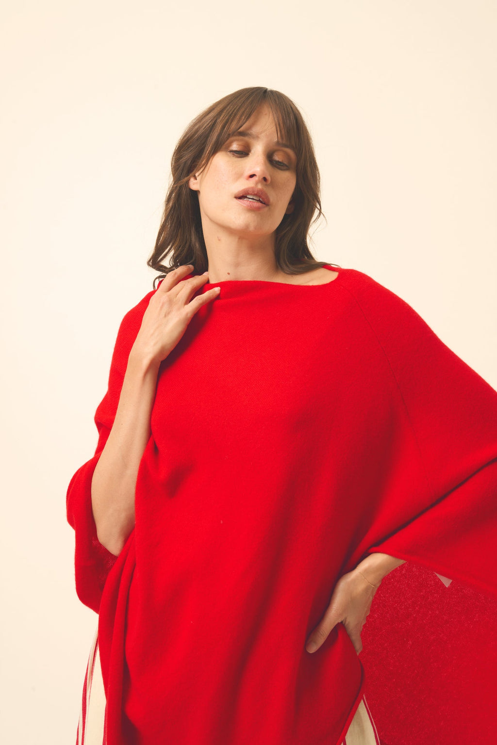 Poncho - Meredith - Rojo