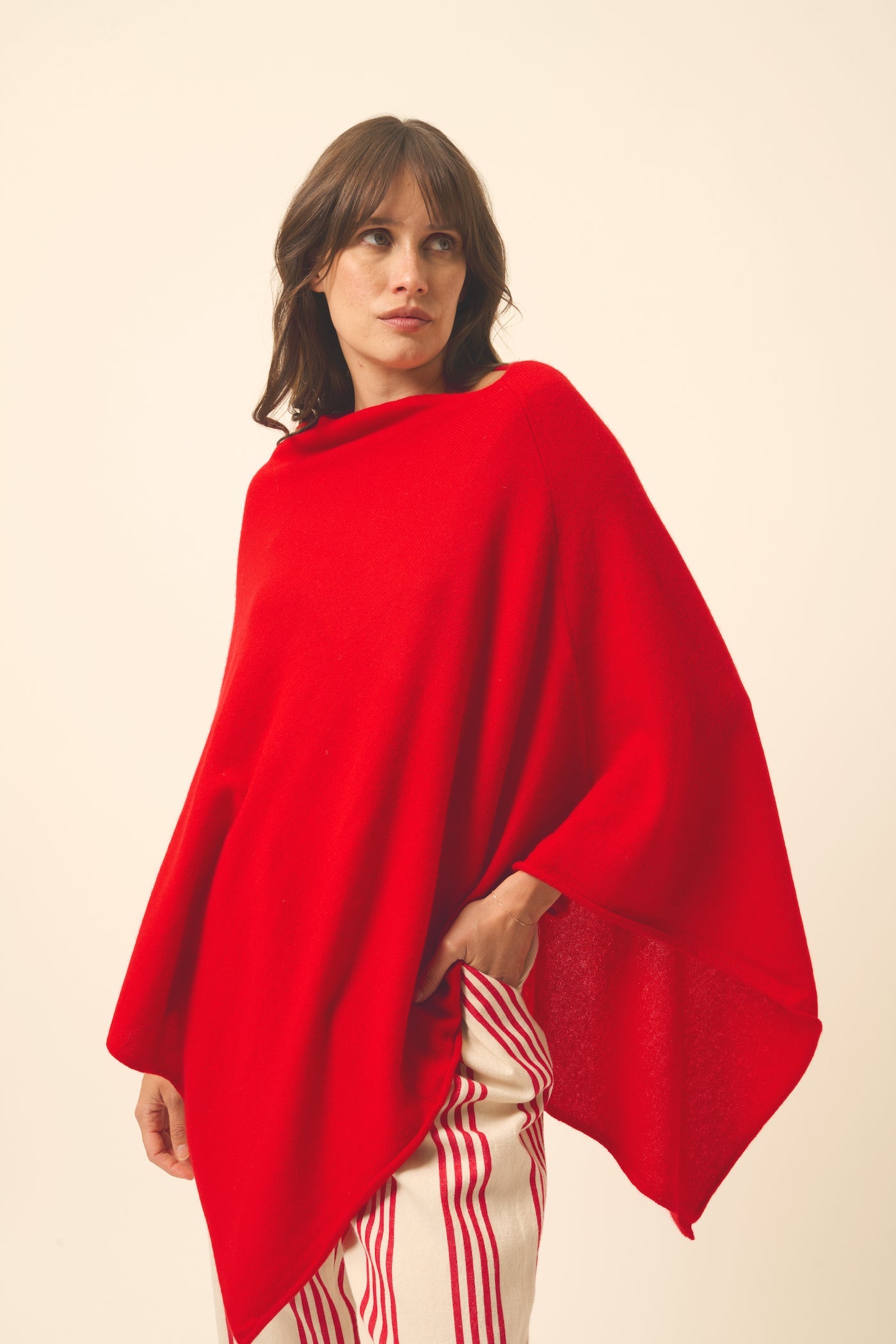 Poncho - Meredith - Rojo