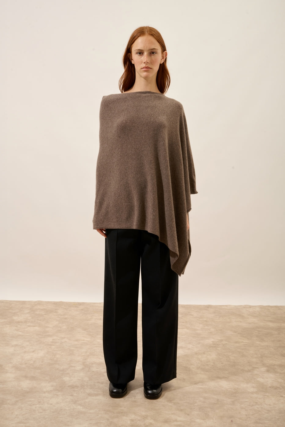 Poncho - Meredith - Taupe Chiné
