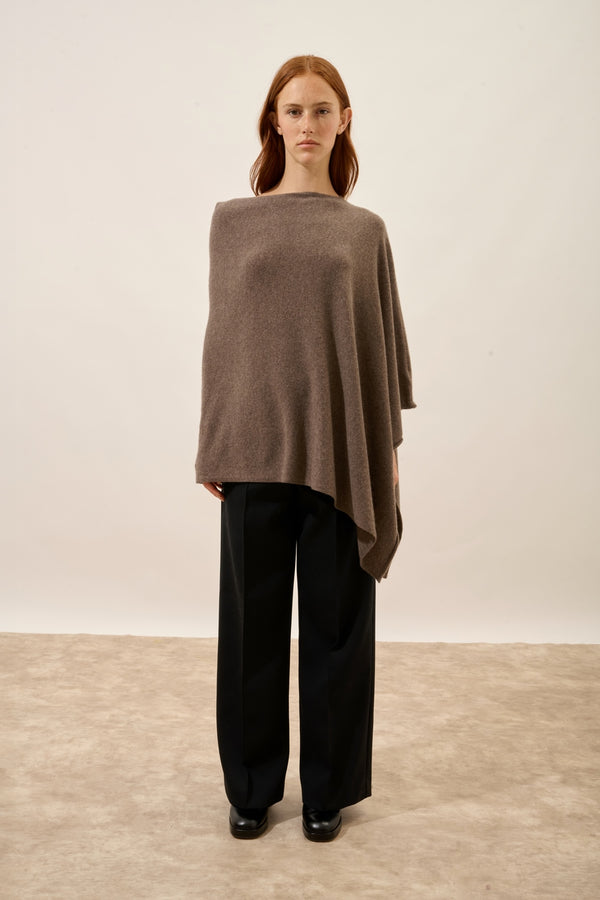 Poncho - Meredith - Mottled Taupe