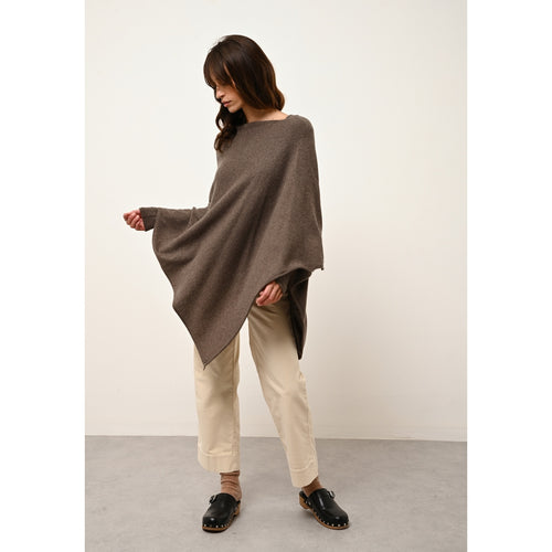 Cashmere Just - Poncho Meredith - ChinÉ Taupe - 100% Cachemira 2 Hilados - Mujer