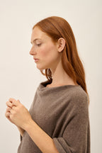 Poncho - Meredith - Taupe Chiné