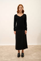 Jersey de Cuello en V - Joan - Negro