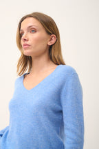 Pull Col V  - Joan - Sky