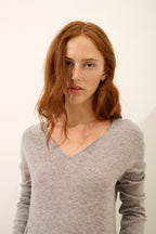 Pull Col V - Joan - Nuage Chiné