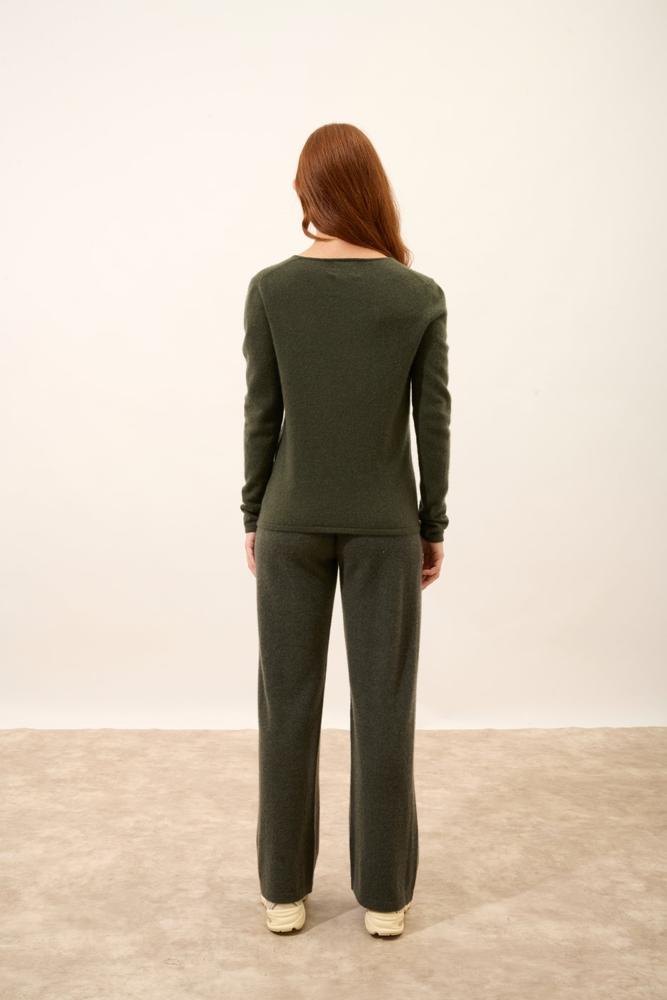 Pull Col V - Joan - Kaki