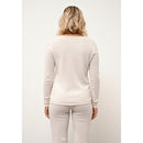 Cashmere Just - Joan Jersey Cuello V - Ivory - 100% Cachemira 2 Hilados - Mujer