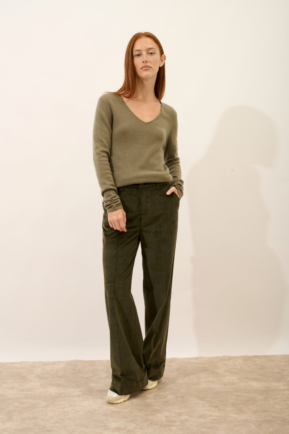 Jersey con Cuello de Pico - Joan - Army